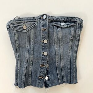 Zara denim corset top. Perfect condition! Size xs.